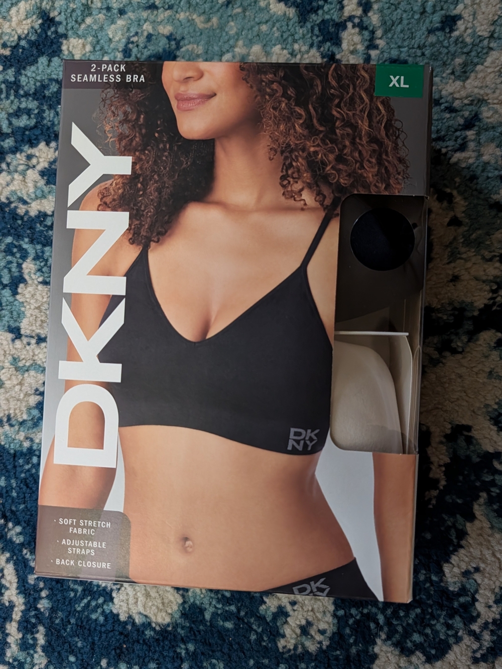 Dkny Seamless Bralette 2-Pack in Black and Ivory Nib Size XL 38dd 40d 40dd